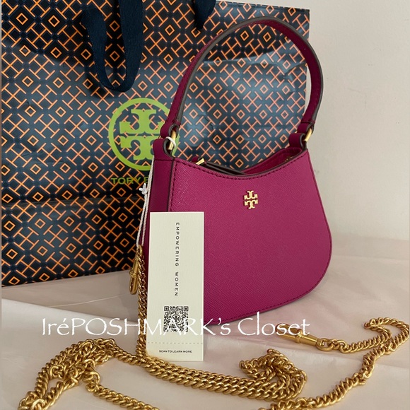 NWT Tory Burch Emerson Saffiano Leather Mini Bag in Pink 150258 - Final price - Picture 3 of 7